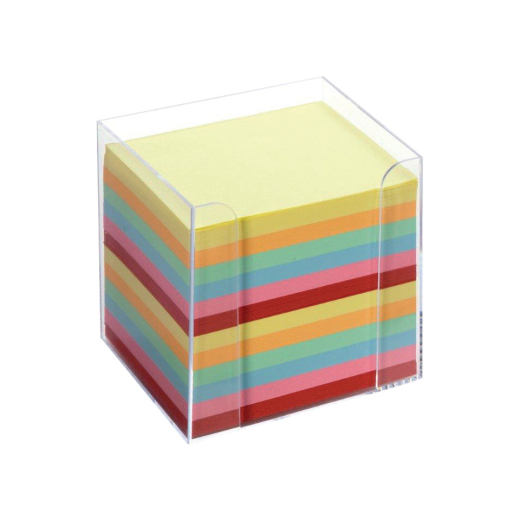 Notizboxen - glasklar, ca. 700 Blatt - bunt (sortiert), lose