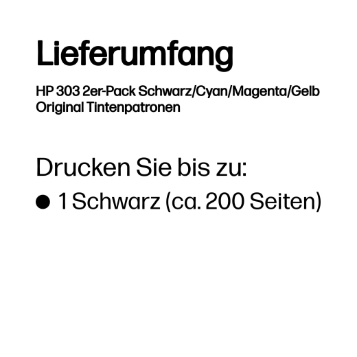 HP 303 Schwarz+Dreifarbig Tintenpatrone