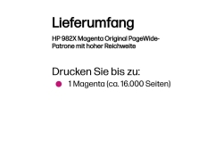 HP 982X Magenta PageWide Tintenpatrone 116,5ml