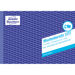 1311 Wochenbericht, DIN A5 quer, vorgelocht, 2 x 50...