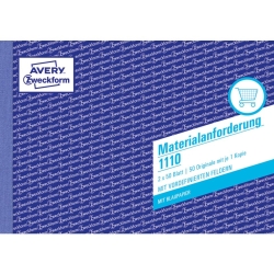 1110 Materialanforderung, DIN A5, vorgelocht, 2 x 50...