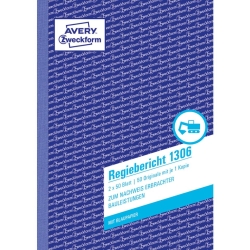 1306 Regiebericht, DIN A5, vorgelocht, 2 x 50 Blatt,...