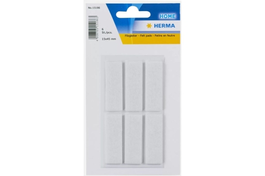 HERMA Filzgleiter weiß 15x45 mm