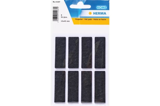 HERMA Filzgleiter schwarz 15x45 mm