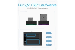 Docking- & Klonstation IcyBox 2,5& 3,5 SATA, USB3.0 TypeA