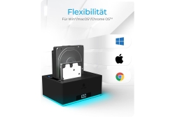 Docking- & Klonstation IcyBox 2,5& 3,5 SATA, USB3.0 TypeA