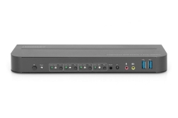 DIGITUS KVM Switch 4-Port, 4K60Hz, 4x DP in, 1x DP/HDMI out