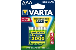 Varta Akku RECHARGE Power AAA HR03 550mAh 4St.