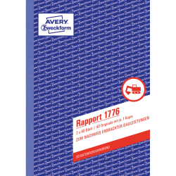 1776 Rapport, DIN A5, selbstdurchschreibend, 2 x 40...