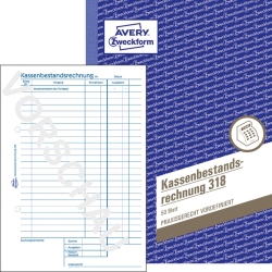 318 Kassenbestandsrechnung, DIN A5, vorgelocht, 50 Blatt,...