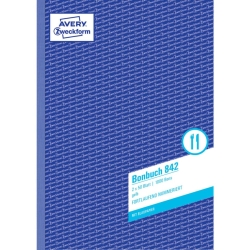 842 Bonbuch, DIN A4, fortlaufend nummeriert, 2 x 50...