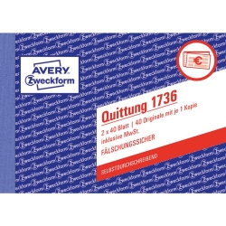 1736 Quittung inkl. MwSt. - A6 quer, MP, SD,...