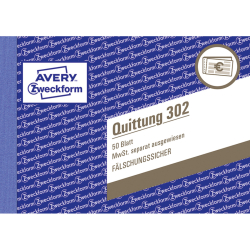 302 Quittung MwSt. separat ausgewiesen - A6 quer, MP,...