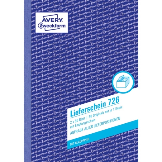 726 Lieferscheine mit Empfangsschein, DIN A5, mit Empfangsschein, 2 x 50 Blatt, weiß, rosa