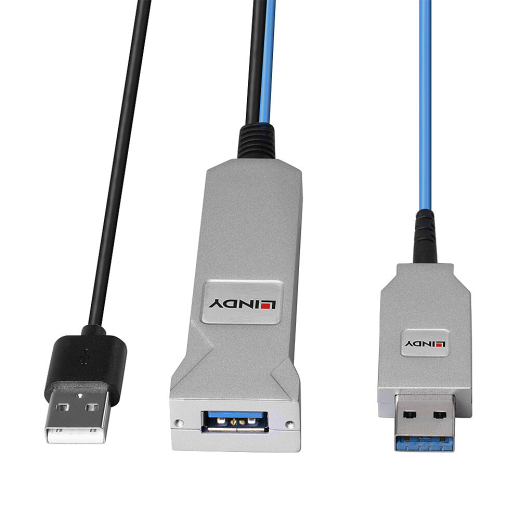 LINDY 30m Fibre Optic USB 3.0 Kabel