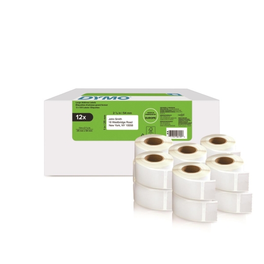 DYMO LW-Rücksendeetiketten Vorteilspack 25x54mm 12Rl 500St/R