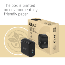 Club3D Ladegerät 1xUSB Typ C PD 65W, GaN retail