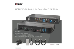 Club3D KVM Switch 4K60Hz 2x HDMI > HDMI/2xUSB/Audio retail