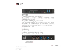 Club3D KVM Switch 4K60Hz 2x HDMI > HDMI/2xUSB/Audio retail