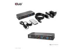 Club3D KVM Switch 4K60Hz 2x DP > HDMI oder DP/2xUSB/Audio