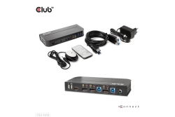Club3D KVM Switch 4K60Hz 2x DP > HDMI oder DP/2xUSB/Audio