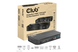 Club3D KVM Switch 4K60Hz 2x DP > HDMI oder DP/2xUSB/Audio