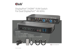 Club3D KVM Switch 4K60Hz 2x DP > HDMI oder DP/2xUSB/Audio