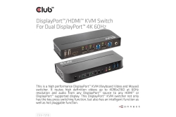 Club3D KVM Switch 4K60Hz 2x DP > HDMI oder DP/2xUSB/Audio