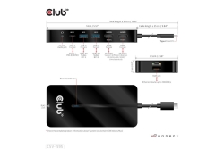 Club3D USB-C 7in1-HUB >2xHDMI/2xUSB/USB-C/LAN 4K60Hz PD100W retail