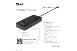 Club3D USB-C 7in1-HUB >2xHDMI/2xUSB/USB-C/LAN 4K60Hz PD100W retail