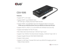 Club3D USB-C 7in1-HUB >2xHDMI/2xUSB/USB-C/LAN 4K60Hz PD100W retail
