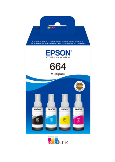 Patrone Epson 664 4er-Pack black + color T6646