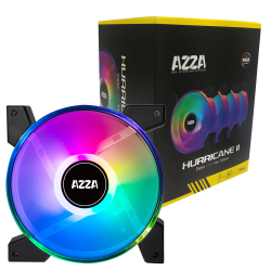 AZZA Lüfter Hurricane II ARGB 120mm 4er Set Fernbedienung