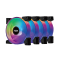 AZZA Lüfter Hurricane II ARGB 120mm 4er Set Fernbedienung