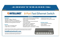 INTELLINET Desktop 8-Port Fast Ethernet Switch schwarz