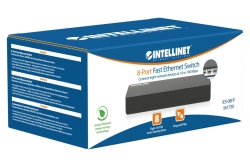 INTELLINET Desktop 8-Port Fast Ethernet Switch schwarz