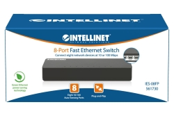 INTELLINET Desktop 8-Port Fast Ethernet Switch schwarz