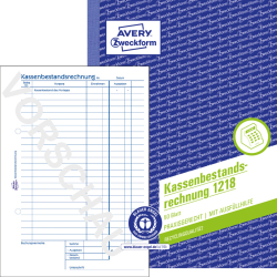 1218 Kassenbestandsrechnung Recycling - A5, MP, BP, 50...