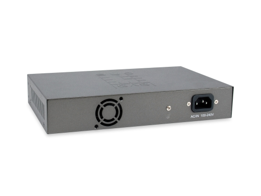 LevelOne PoE+Switch 8xGE PoE/2xGE/2xSFP 150W 19unman.Metall