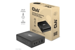 Club3D Ladegerät 3xUSB Typ C, 1xUSB Typ A, PD 132W, GaN retail