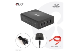 Club3D Ladegerät 3xUSB Typ C, 1xUSB Typ A, PD 132W, GaN retail
