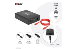 Club3D Ladegerät 3xUSB Typ C, 1xUSB Typ A, PD 132W, GaN retail