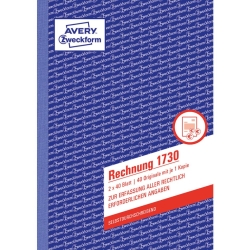 1730 Rechnung, DIN A5, selbstdurchschreibend, 2 x 40...
