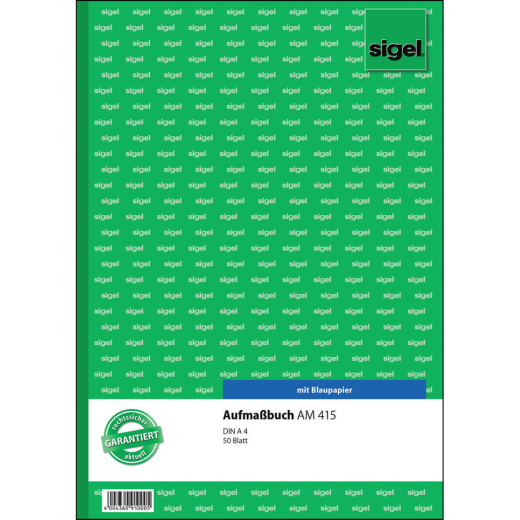Aufmaßbuch - A4, BL, 50 Blatt
