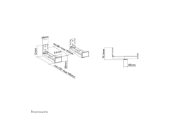 Neomounts AUZ Soundbar-Halterung schw. 9-15,4cm