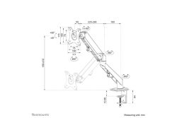 Neomounts TIS 17-27 1TFT 3Gelenk schwarz Max.7kg Gasfeder