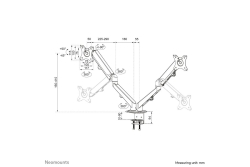 Neomounts TIS 17-27 2TFT 3Gelenk schwarz Max.7kg Gasfeder