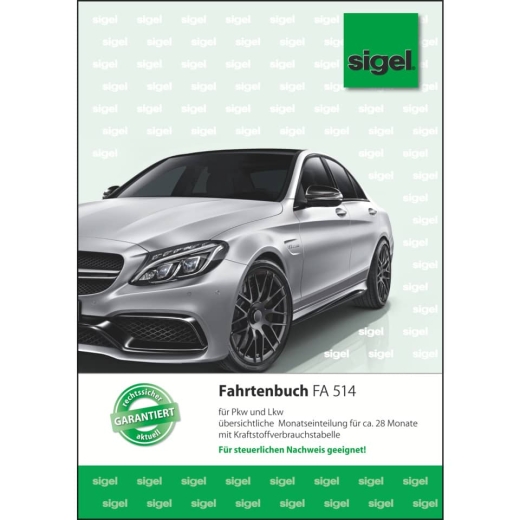 Fahrtenbuch für Pkw und Lkw - mit Klammerheftung, A5, 32 Blatt
