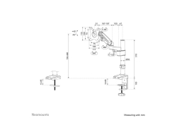 Neomounts TIS 17-27 1TFT 2Gelenk schw. Max.7kg