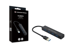 CONCEPTRONIC 4-Port Hub USB-A3.0->4xA3.0 o.Netz. sw